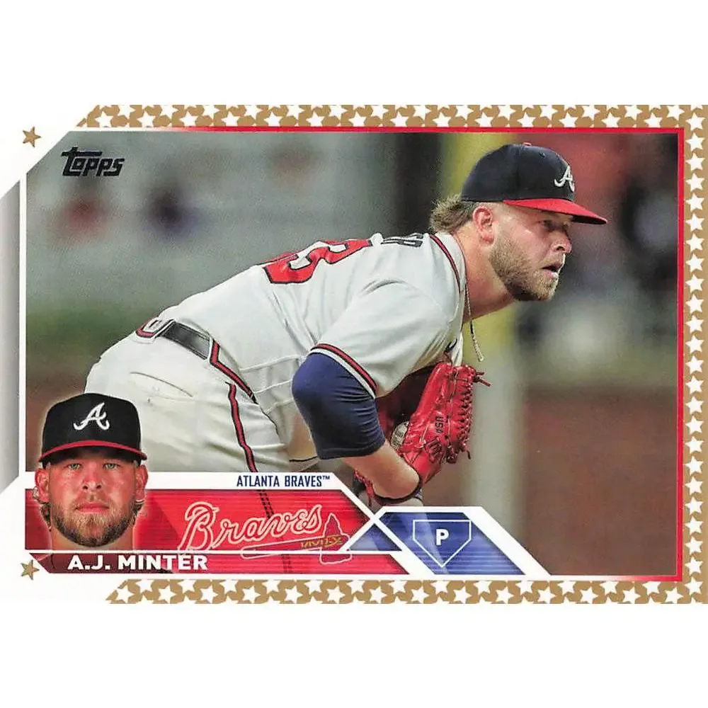 2023 Topps Gold Star A.J. Minter #159 Atlanta Braves